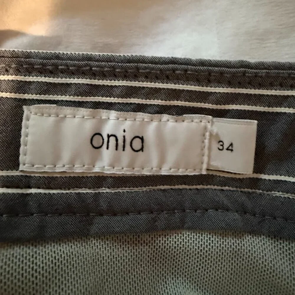 Grey Striped Onia Swim Trunks, 34 Waist NWOT